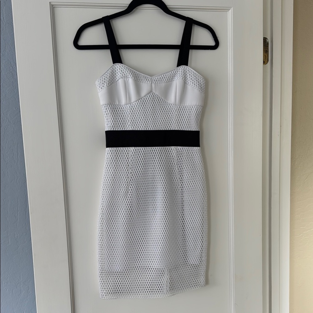 Milly White and Black Mini Dress